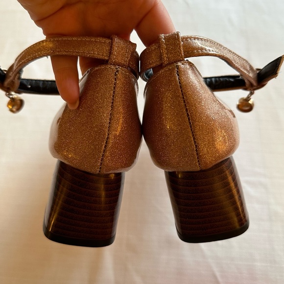 Rose Gold Sparkle Bobbie Pumps Size 41 - Picture 6 of 16